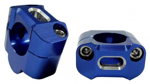 Universal Lenkerklemmen von 22mm auf 28,6mm 1-1/8" Farbe Blau Quad ATV Motorrad Enduro usw.