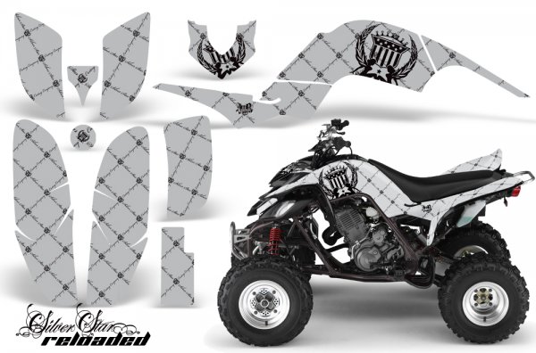 Grafik Kit Quad Dekor Silver Star Reloaded Yamaha YFM 660R Quad ATV Graphic Kit
