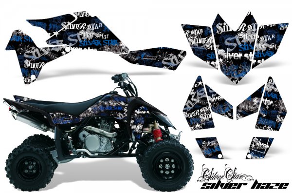 Grafik Kit Dekor Silver Star Silver Haze Suzuki LTR 450 Quad ATV Graphic Kit