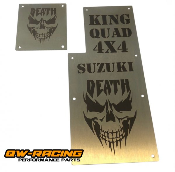 Quad Warnschilder Typ DEATH für Suzuki King Quad 450 700 750