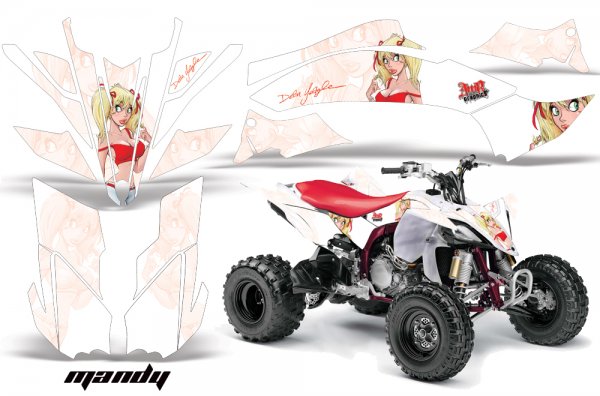 Grafik Kit Dekor MotorHead Mandy Yamaha YFZ 450 09-10 Quad ATV Graphic Kit