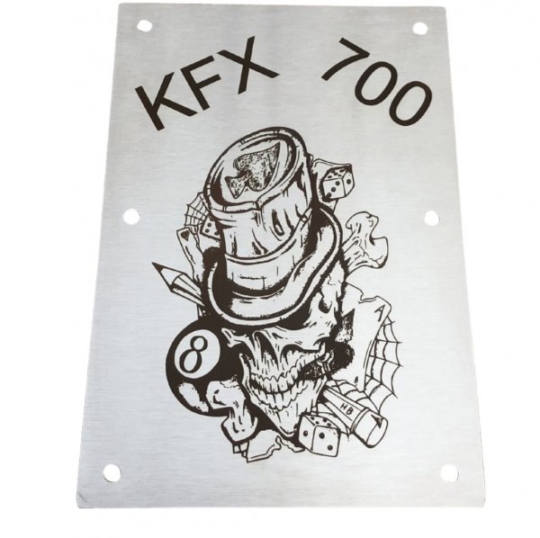 Warnschilder Totenkopf Joker T3 für Kawasaki KFX 700