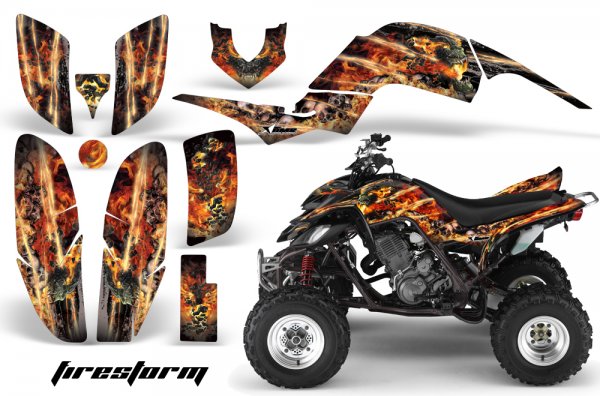 Grafik Kit Quad Dekor Firestorm Yamaha YFM 660R Quad ATV Graphic Kit