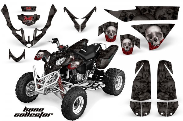 Grafik Kit Dekor Bone Collector Polaris Predator 500 Quad ATV Graphic Kit