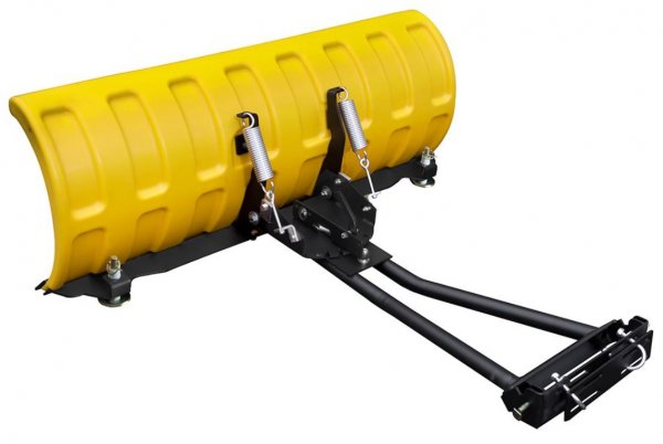 Quad ATV Kunststoff Schneeschild Gelb komplett Set 52 Zoll 132cm mit Universal Anbausatz
