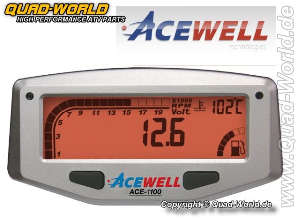 Acewell Digital Drehzahlmesser Silber ACE-1100A
