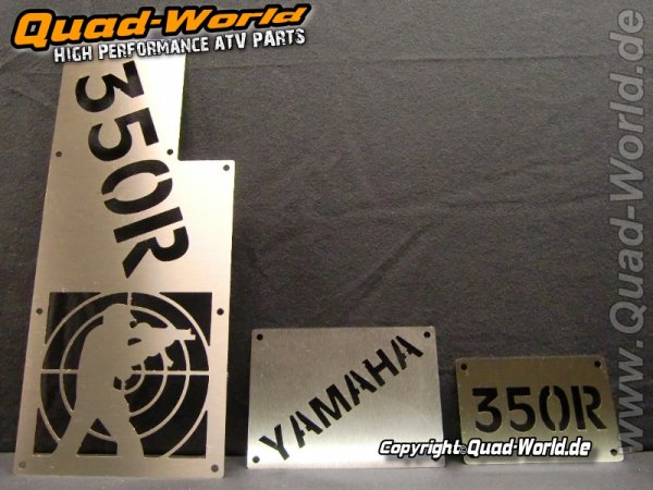 Quad ATV Edelstahl Warnschilder Edelstahl Fadenkreuz Yamaha YFM 350R
