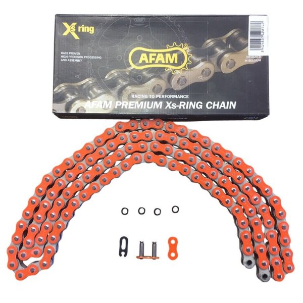 AFAM Quad Kette X-Ring Typ A520XRR-O 520 / 120 Glieder Farbe Orange für Fahrzeuge über 500ccm