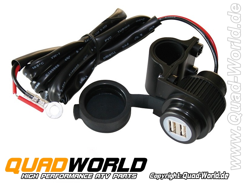 USB Steckdose 2-fach für Quad ATV Motorrad Roller Buggy bei Quad-World