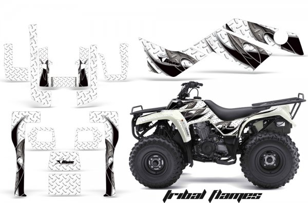 Grafik Kit Dekor Tribal Flames Kawasaki Bayou 250/300 Quad ATV Graphic Kit