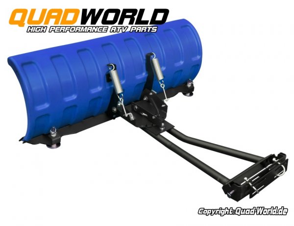Quad ATV Kunststoff Schneeschild Blau komplett Set 60 Zoll 152cm mit Universal Anbausatz