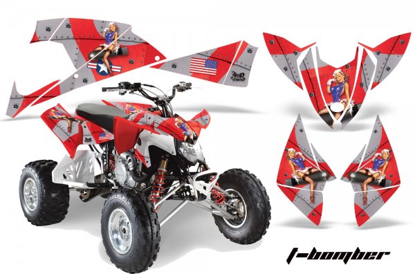 Grafik Kit Dekor T-Bomber Polaris Outlaw 450/500/525 09-11 Quad ATV Graphic Kit