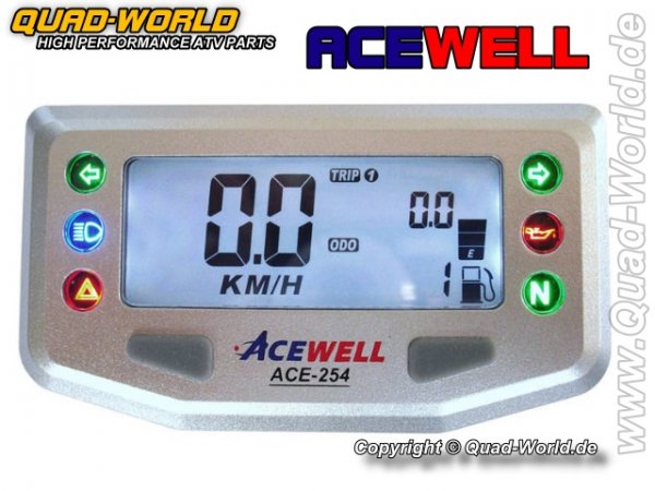 Acewell Digital Tacho ACE-254 Silber