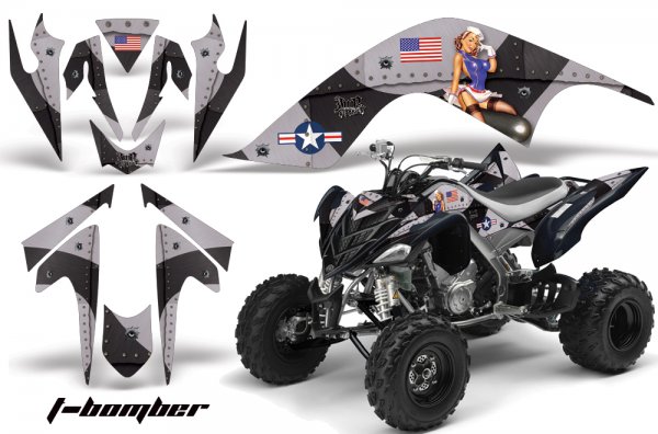 Grafik Kit Dekor T-Bomber Yamaha YFM 700R Quad ATV Graphic Kit