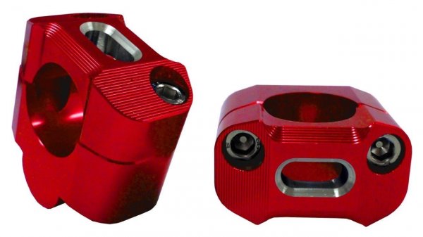 Universal Lenkerklemmen von 22mm auf 28,6mm 1-1/8" Farbe Rot Quad ATV Motorrad Enduro usw.