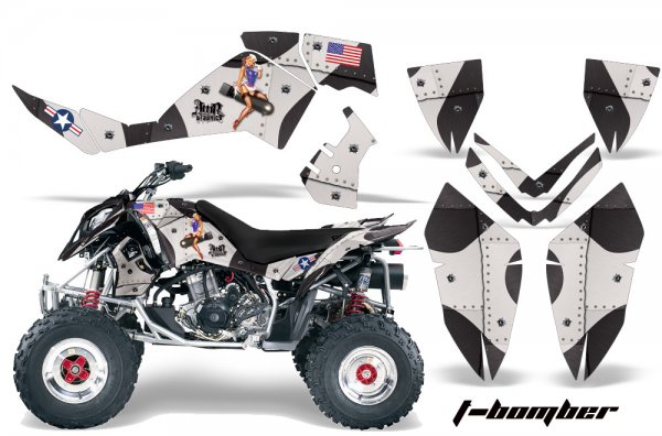 Grafik Kit Dekor T-Bomber Polaris Outlaw 450/500/525 06-08 Quad ATV Graphic Kit