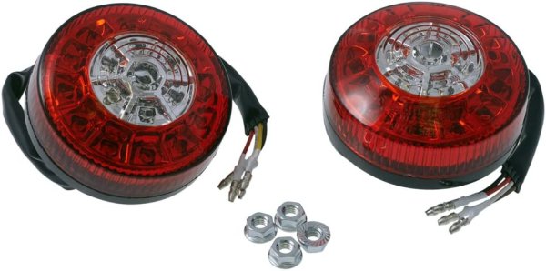 LED Rücklicht/Blinker Einheit für ATV etc. schwarzes Gehäuse klares Blinkerglas u. rotes Rücklicht
