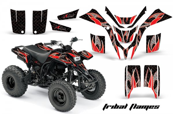 Grafik Kit Dekor Tribal Flames Yamaha YFS 200 Blaster Quad ATV Graphic Kit