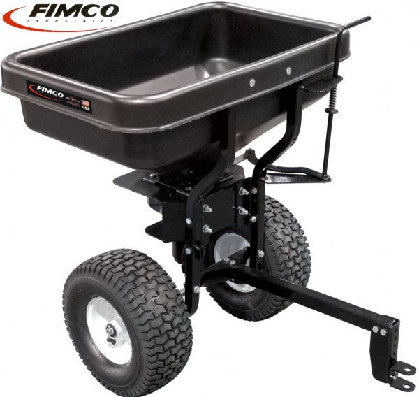 FIMCO ATV Anhänger trocken Material Sprüher Samen Dünger und Salzstreuer auf Rädern