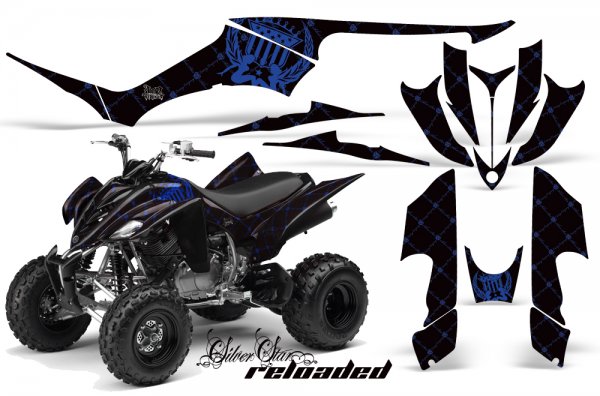 Grafik Kit Dekor Silver Star Reloaded Yamaha YFM 350 R Quad ATV Graphic Kit