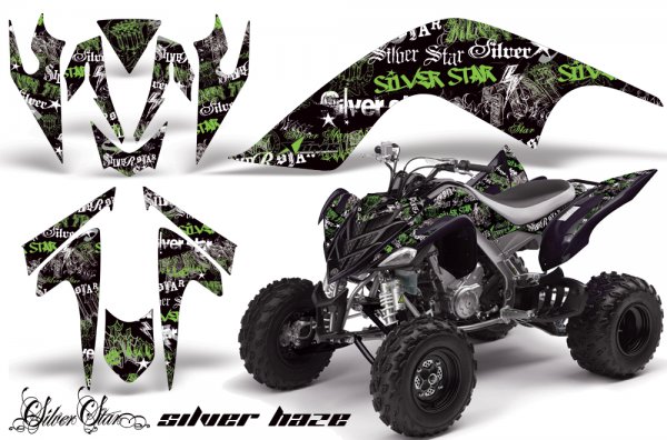 Grafik Kit Quad Dekor Silver Star Silver Haze Yamaha YFM 700R Quad ATV Graphic Kit