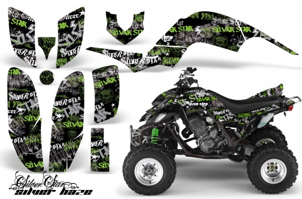 Grafik Kit Quad Dekor Silver Star Silver Haze Yamaha YFM 660R Quad ATV Graphic Kit
