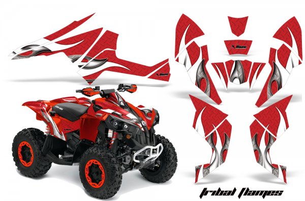 Grafik Kit Dekor Tribal Flame Can Am Renegade 800x 800r Quad ATV Graphic Kit