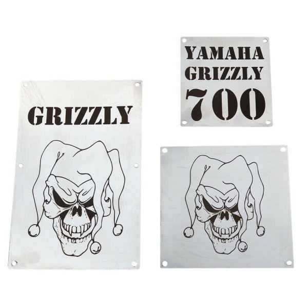 Warnschilder Ersatz Totenkopf Clown Quad / ATV Yamaha Grizzly 700 17-
