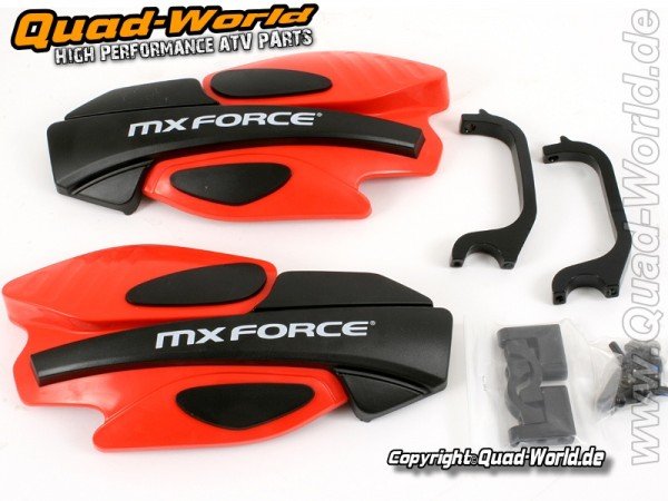 MX Force Race Handschalen Handprotektoren ROT incl. Haltekit