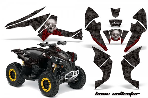 Grafik Kit Dekor Bone Collector Can Am Renegade 800x 800r Quad ATV Graphic Kit