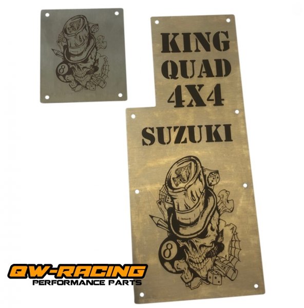 Quad Warnschilder Totenkopf Joker Typ T3 für Suzuki King Quad 450 700 750