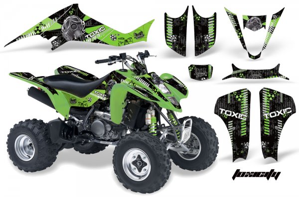 Grafik Kit Dekor Toxicity Kawasaki KFX 400 Quad ATV Graphic Kit