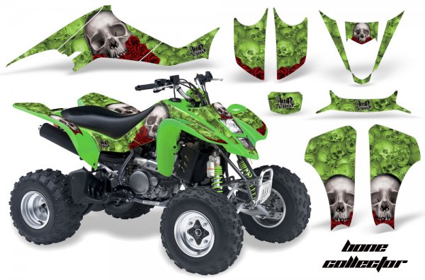 Grafik Kit Dekor Bone Collector Kawasaki KFX 400 Quad ATV Graphic Kit