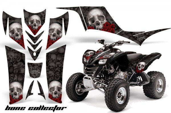 Grafik Kit Dekor Bone Collector Kawasaki KFX 700 Quad ATV Graphic Kit
